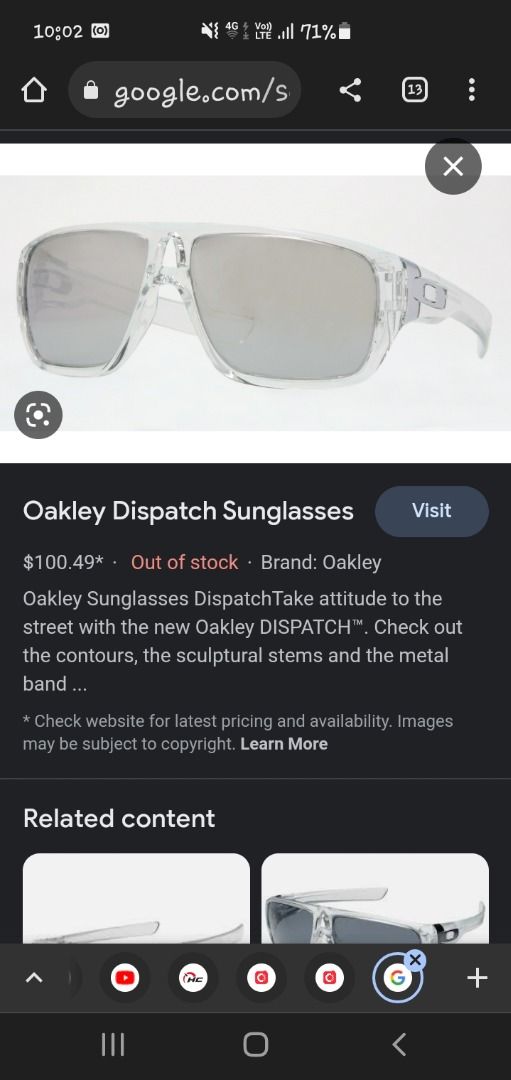Rare pearl white US not Luxoticca Oakley Dispatch II, Men's Fashion,  Watches & Accessories, Sunglasses & Eyewear on Carousell