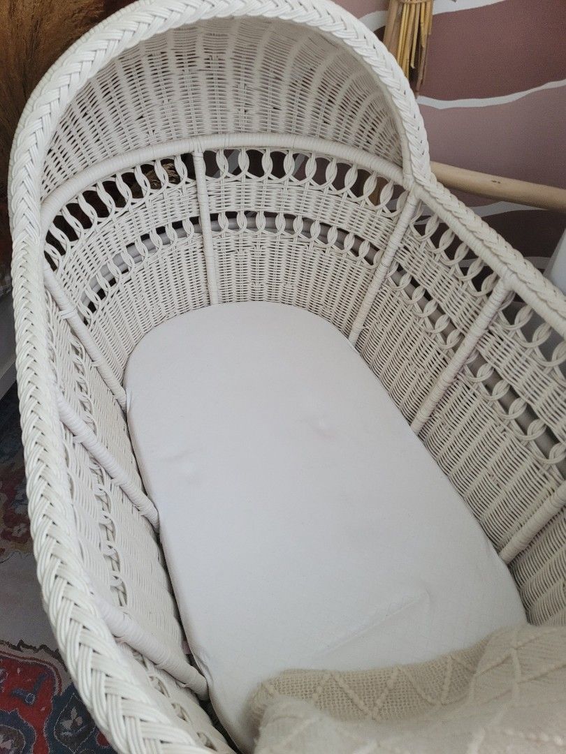 Rattan Cot for Rental, Babies & Kids, Baby Nursery & Kids Furniture, Cots & Cribs on Carousell