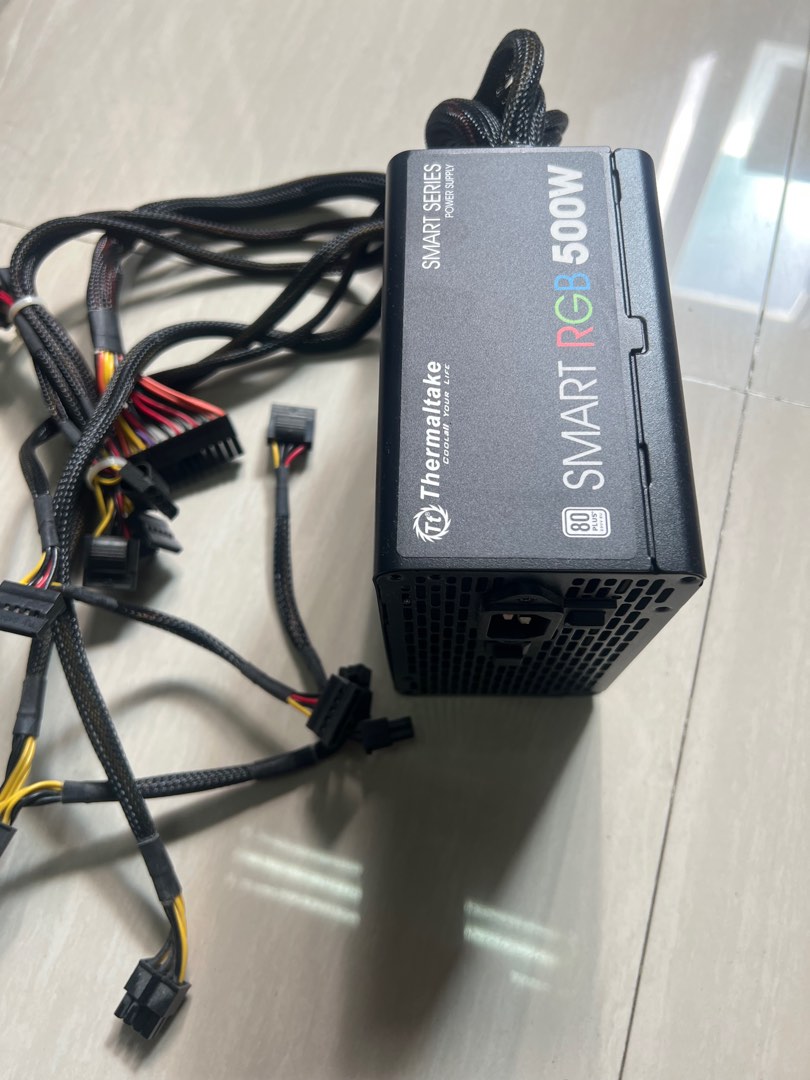 Thermaltake Smart RGB 500W 80 Plus PSU, 電腦＆科技, 電腦周邊及配件, 電腦充電器 - Carousell