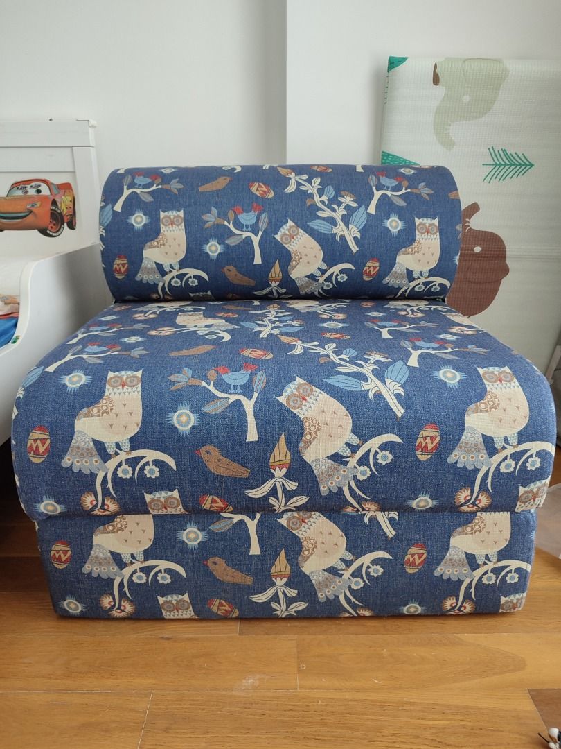 Seahorse Fabric Sofa Bed with Removable Cover, Furniture & Home Living