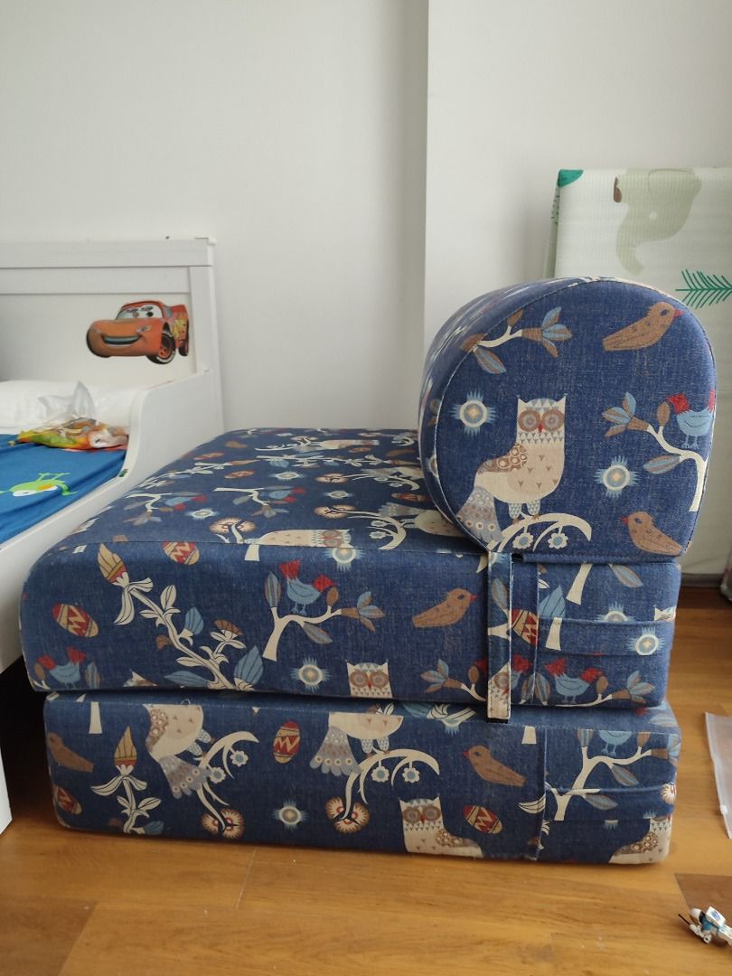 Seahorse Fabric Sofa Bed with Removable Cover, Furniture & Home Living