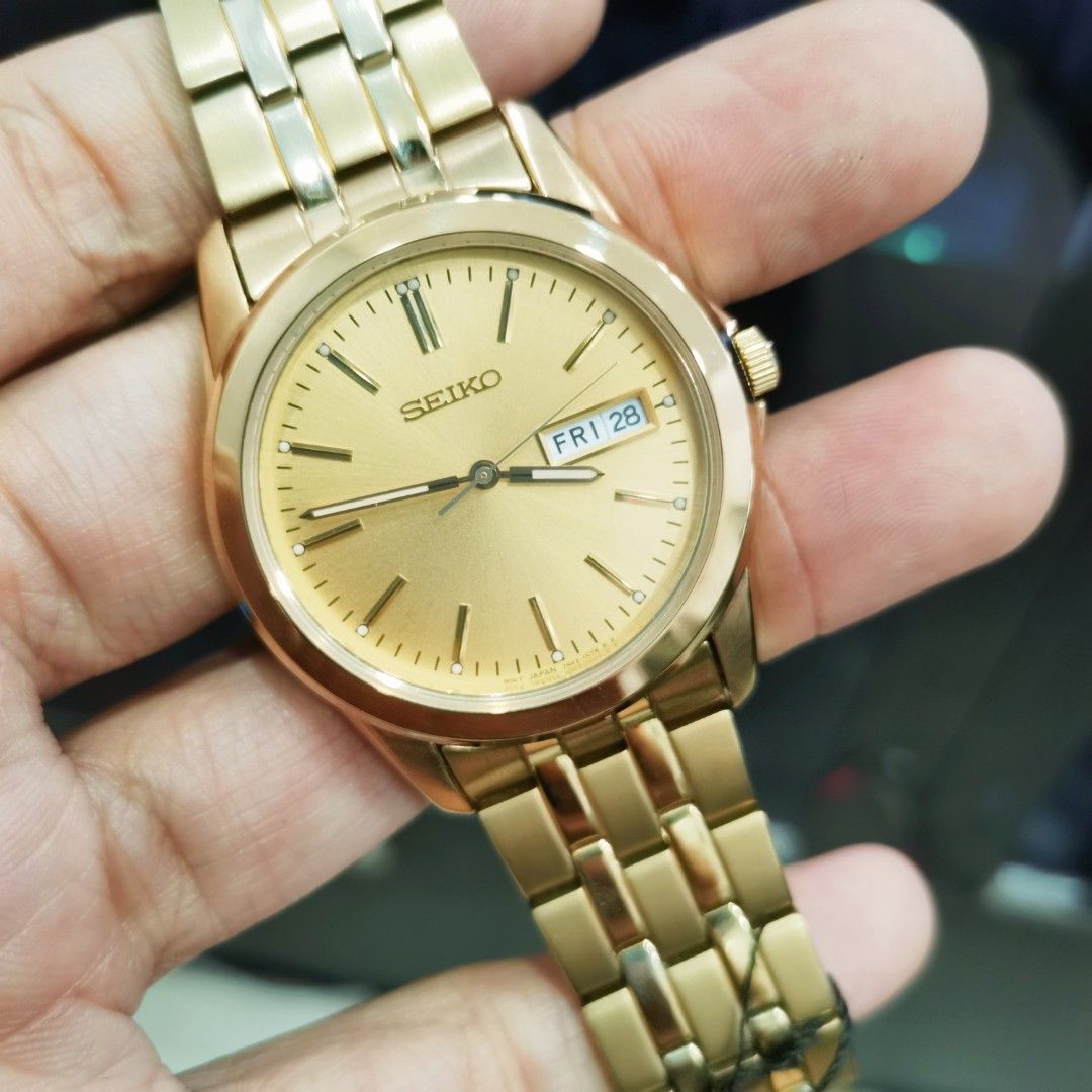 Seiko clearance gold quartz