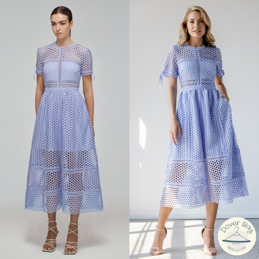 Lilac Guipure Lace Dress