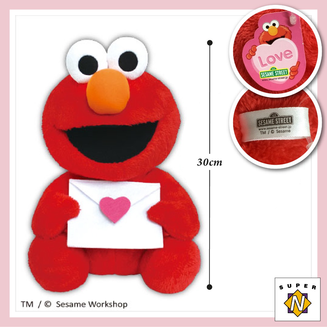 Sesame Street - Elmo Holding Love Letter Envelope Plush Toy by SK Japan ...