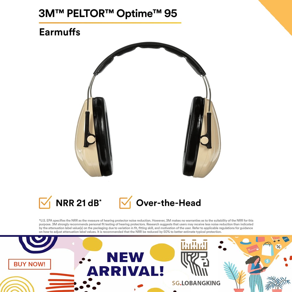 sg stock] 3M Peltor H6AV Optime 95 Noise Reduction Earmuff, Audio,  Headphones  Headsets on Carousell