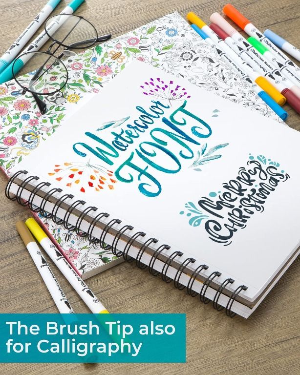 Ohuhu Alcohol Markers Brush Tip - 104-color Art Marker Set for