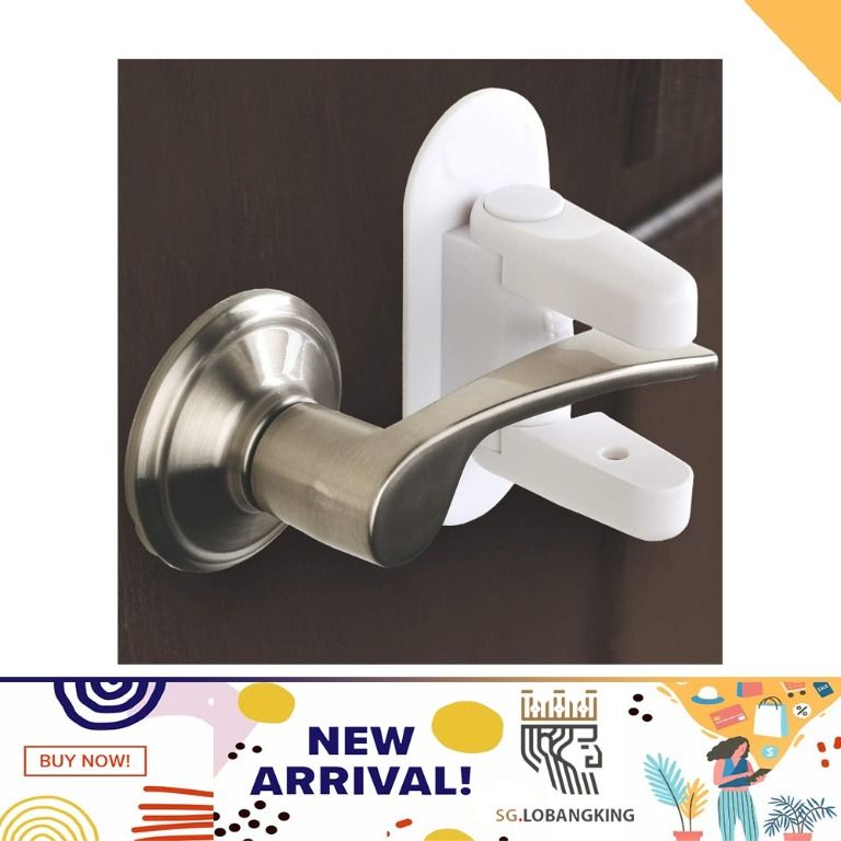 sg stock Door Lever Lock 2 Pack Child Proof Doors Handles 3M Adhesive Child Safety By Tuut