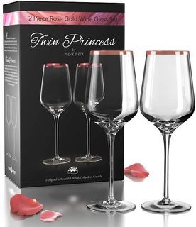 Big Wine Glasses | Set of 2 I Giant Oversized Full Bottle Wine Glasses I Large Red Wine Glass with Stem I Ultra Premium, Hand Blown Crystal 