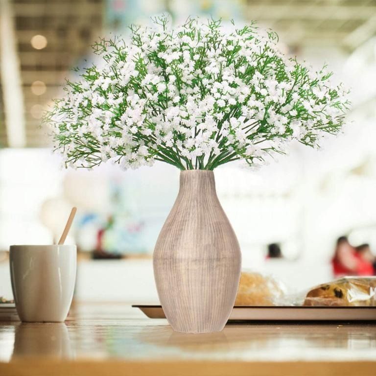 White Baby's Breath Artificial Flowers Real Touch Fake Gypsophila