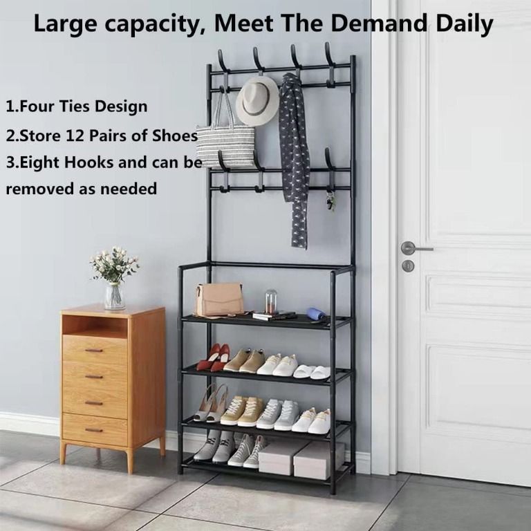 Free standing coat and shoe rack online