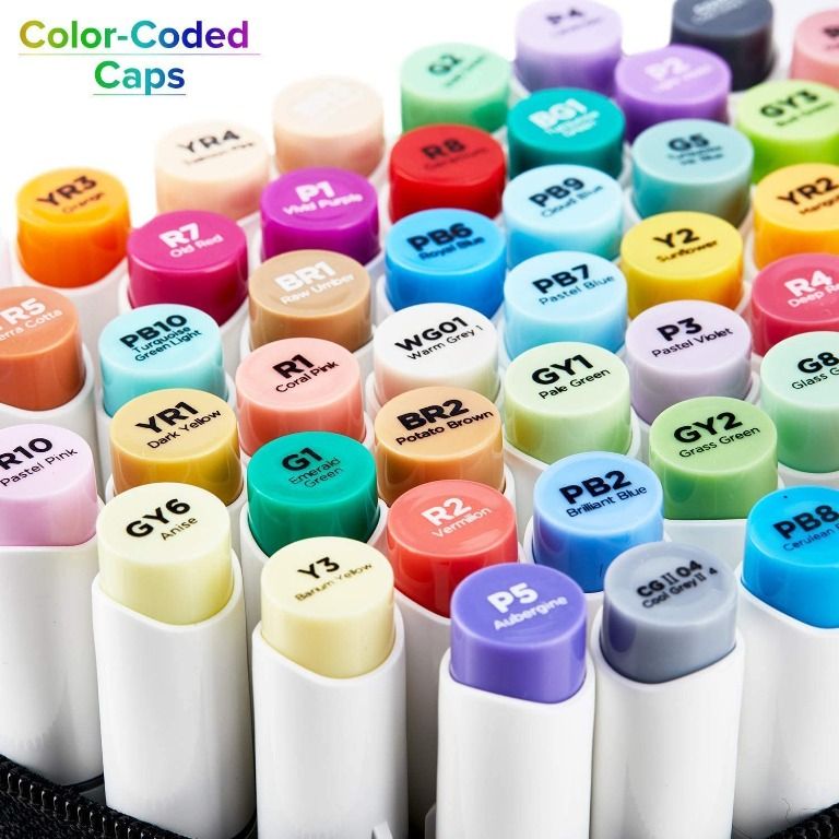 Ohuhu Alcohol Markers 320 Colors - Chisel & Fine Double Tipped Art Markers  for Kids Artists Adults Coloring Drawing Sketching Illustration - 1  Alcohol-based Blender - The Largest Set of Oahu Series