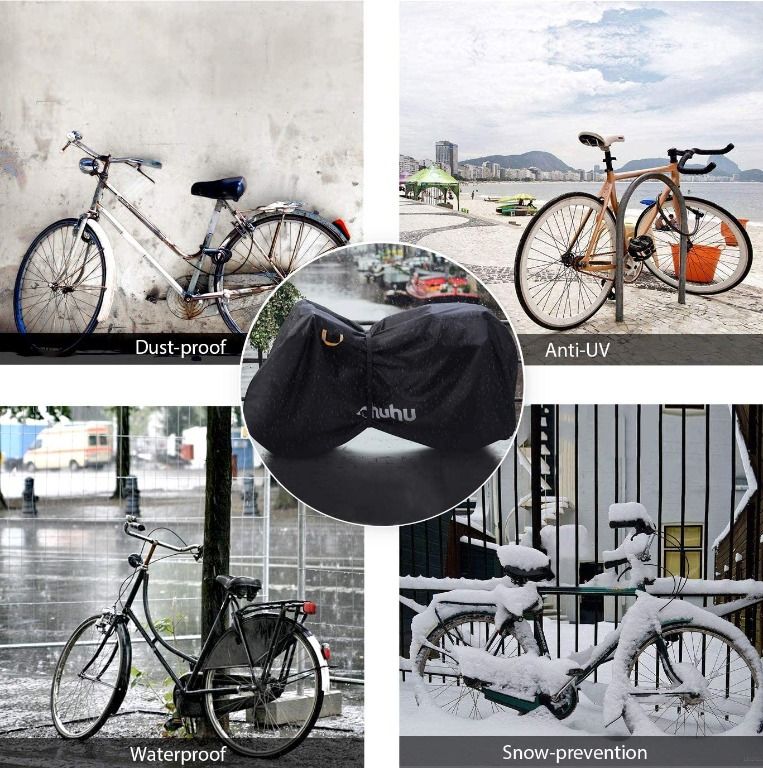 sg stock Ohuhu Bike Cover Waterproof Xl Xxl For 2 Or 3 Bikes