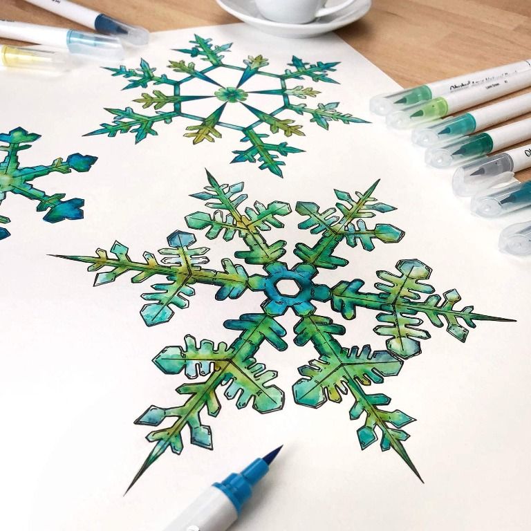 Ohuhu Professional Watercolor Brush Markers Pens Set, 36 Colors