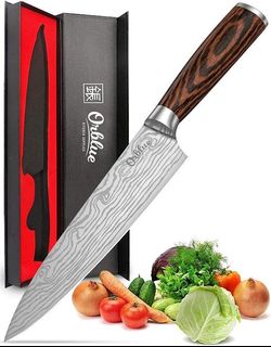 Babish German High-Carbon 1.4116 Steel Cutlery, 3-Piece (Chef Knife, Bread  Knife, & Pairing Knife) w/Kitchen Knife Roll