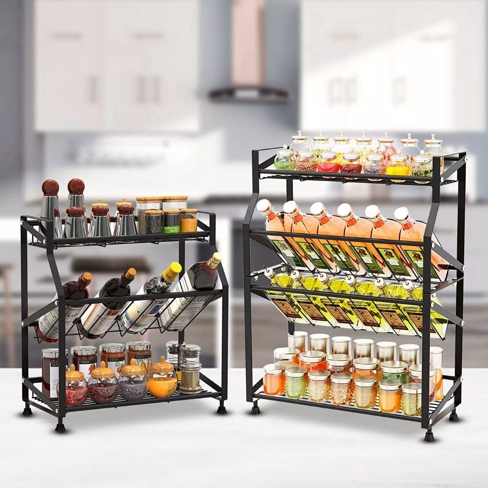 [sg stock] Spice Rack, Countertop Storage Shelf Organizer| Rustproof ...
