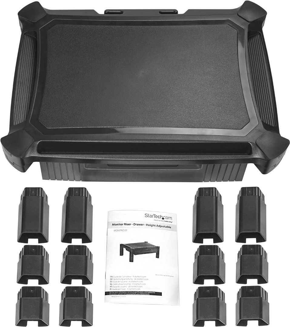 [sg stock] Adjustable Monitor Riser Drawer Monitors up