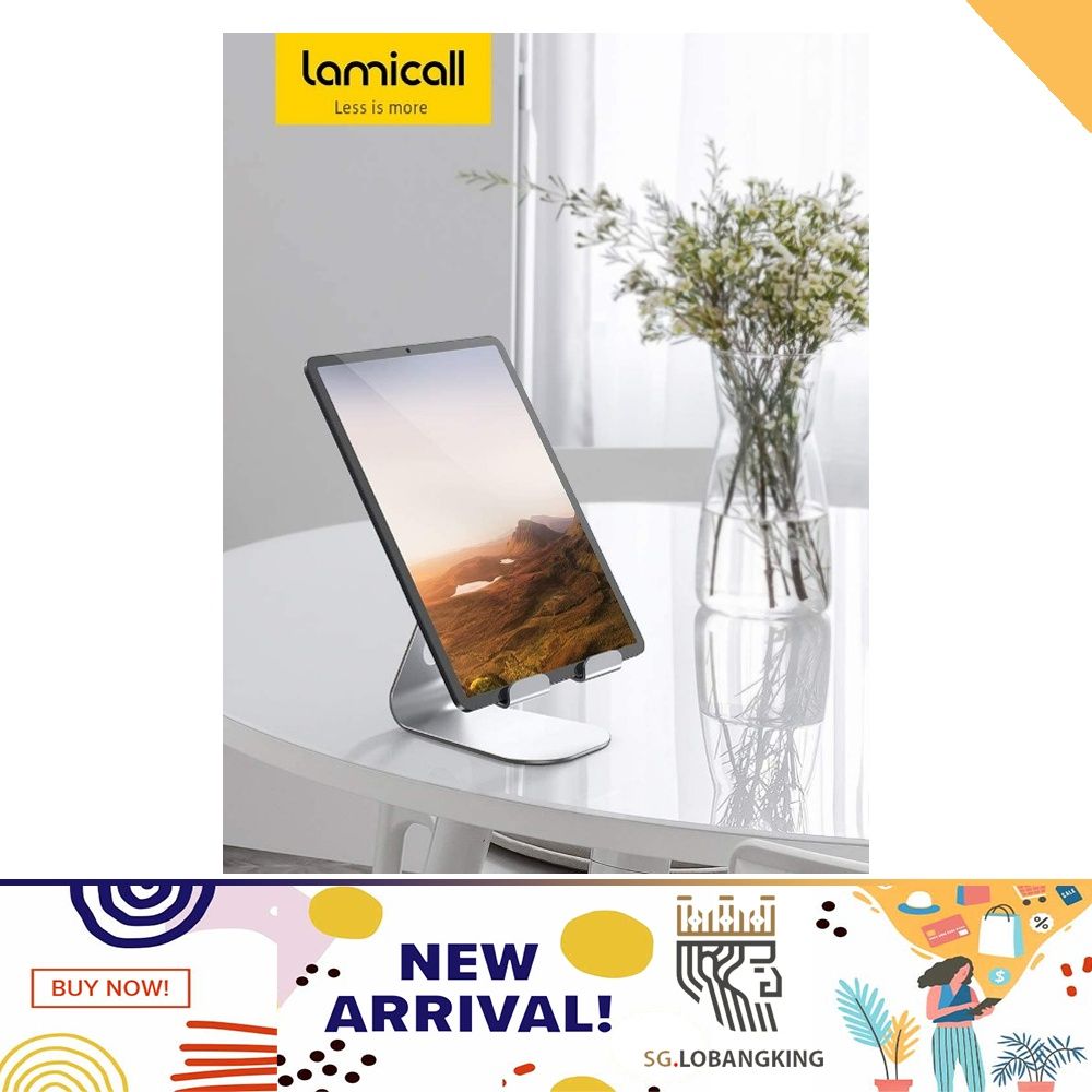 Lamicall Tablet Stand, Adjustable Tablet Holder - Universal Stand Holder  for iPad Pro 12.9, 11, 10.5, 9.7, iPad Air mini 2, 3, 4, Switch, Samsung  Tab