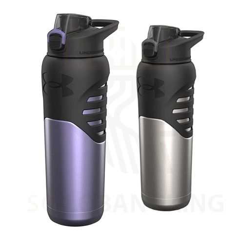 SG stock Under Armour Dominate Stainless Steel Water Bottle 24oz Silicon Body Grip Vacuum Insulated Carabiner Hook Carry Protective Cap Leak