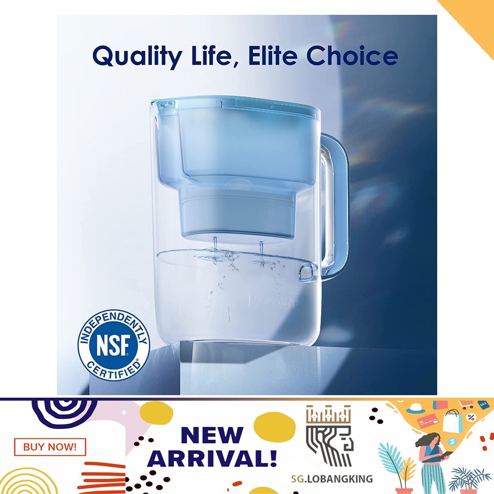 sg stock] Waterdrop 200-Gallon Long-Life Lucid 10-Cup Water Filter Pitcher,  NSF Certified, 5X Times Lifetime, Reduces Fluoride, Chlorine and More, BPA  Free, Blue, TV & Home Appliances, Kitchen Appliances, Water Purifers 