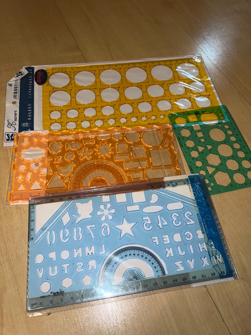 Shape rulers, Hobbies & Toys, Stationery & Craft, Other Stationery