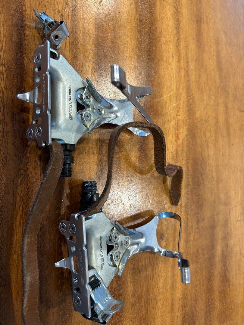 SHIMANO 105 PD 1055 PEDALS TOE CLIPS Sports Equipment Bicycles Parts Bicycles on Carousell