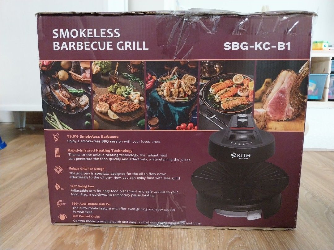 SMOKELESS BARBEQUE GRILL (KITH BY CASA), TV & Home Appliances, Kitchen