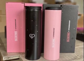 Starbucks BlackPink Stainless Steel Thermos Flipflap Lid Hot and Cold Tumbler Water Bottle   Brandnew with box  Buy 1 Get 1