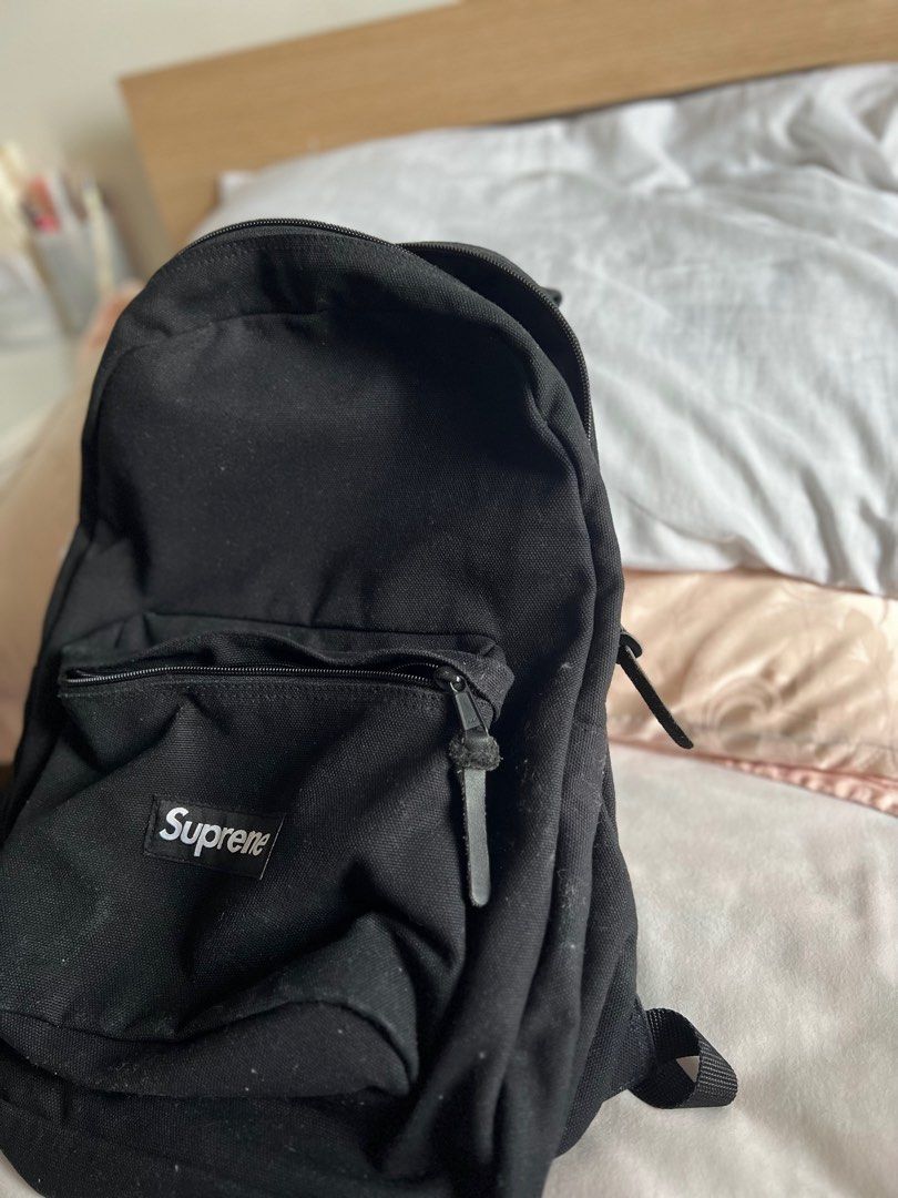 Supreme Canvas Backpack - Black, 名牌, 手袋及銀包- Carousell