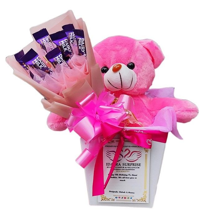 Teddy bear 2024 chocolate bouquet