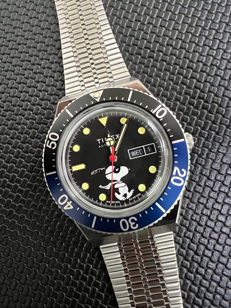 M79 automatic x peanuts featuring snoopy masked marvel 40mm stainless steel hotsell bracelet watch