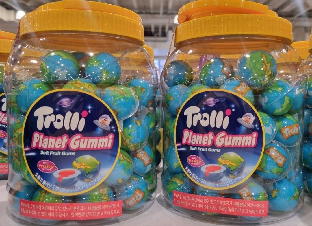 Trolli Planet Gummi 1147g/ 61ea (Category: Packaged & Instant Food) located in Cainta. Submitted by shopchelonline (Listing ID 1214312388, Image 1). Description: Trolli Planet Gummi 1147g/ 61ea 🛒2,035.00 each(all in) + LSF 💎Pre-order 💎Korea Pasabuy 💎Colors may vary due to lighting. 💎Availability and price may vary 💎The outer case/box is simply for protecting goods. (Damages such as scratches, discoloration on the case/box or manufacturing d