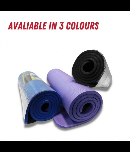 FP-TECH TAPPETINO DA YOGA IBOTTITO ANTISCIVOLO FITNESS PILATES