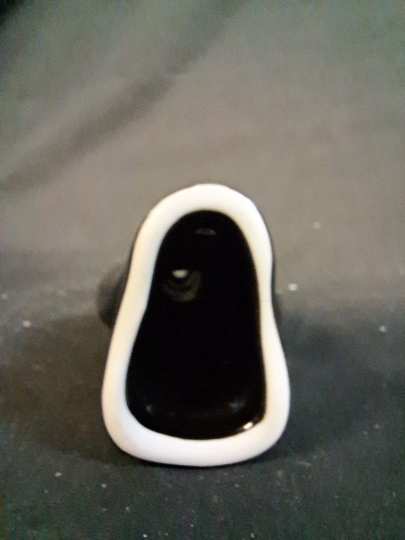 Vintage Pie Funnel Bird, Black Bird, Crow, Yellow Beak & Eye, Pie Bird