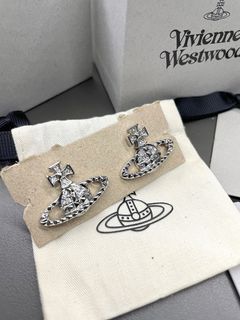 《限時優惠》VW Mayfair Bas Earrings Vivienne Westwood經典土星星球閃石耳環 1對 銀色 Nana ❤️情人節精選👫🏻64225028852865110