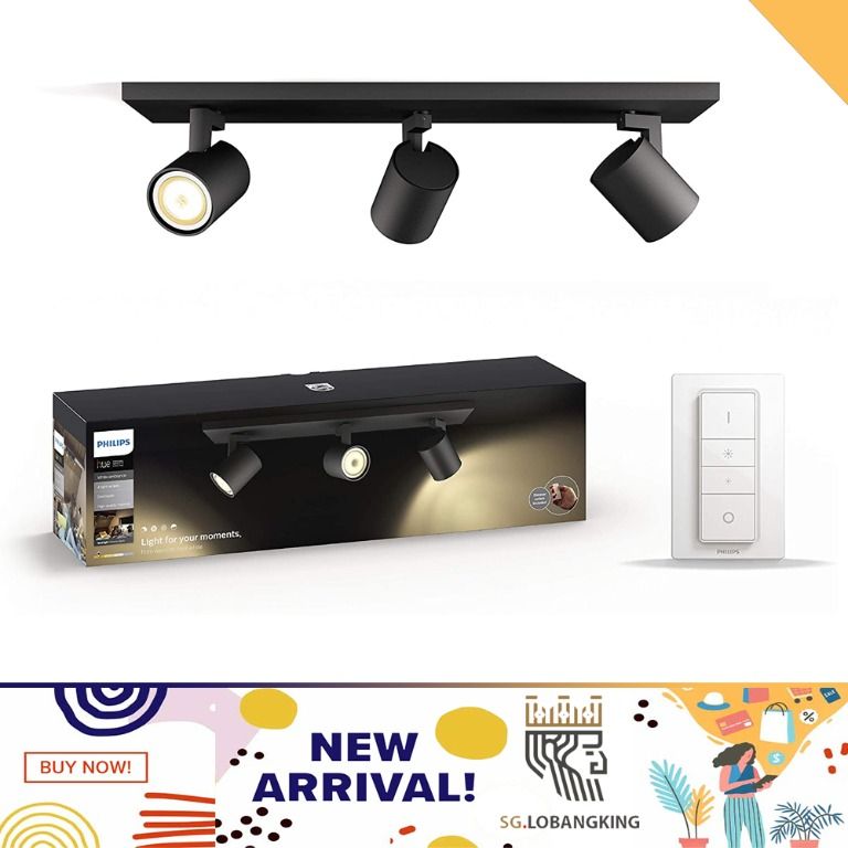 Buy Philips Hue White Ambiance Runner Spot 3 lamps with dimmer switch at