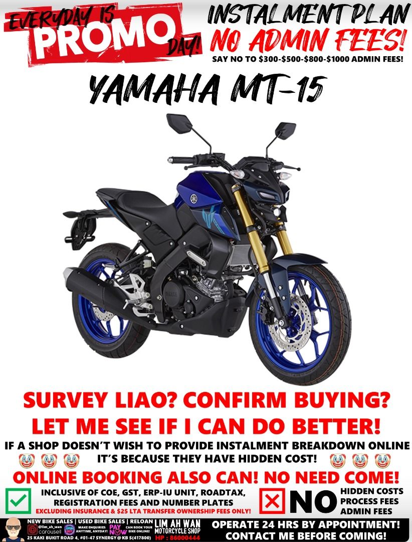 Yamaha mt store 15 installment price