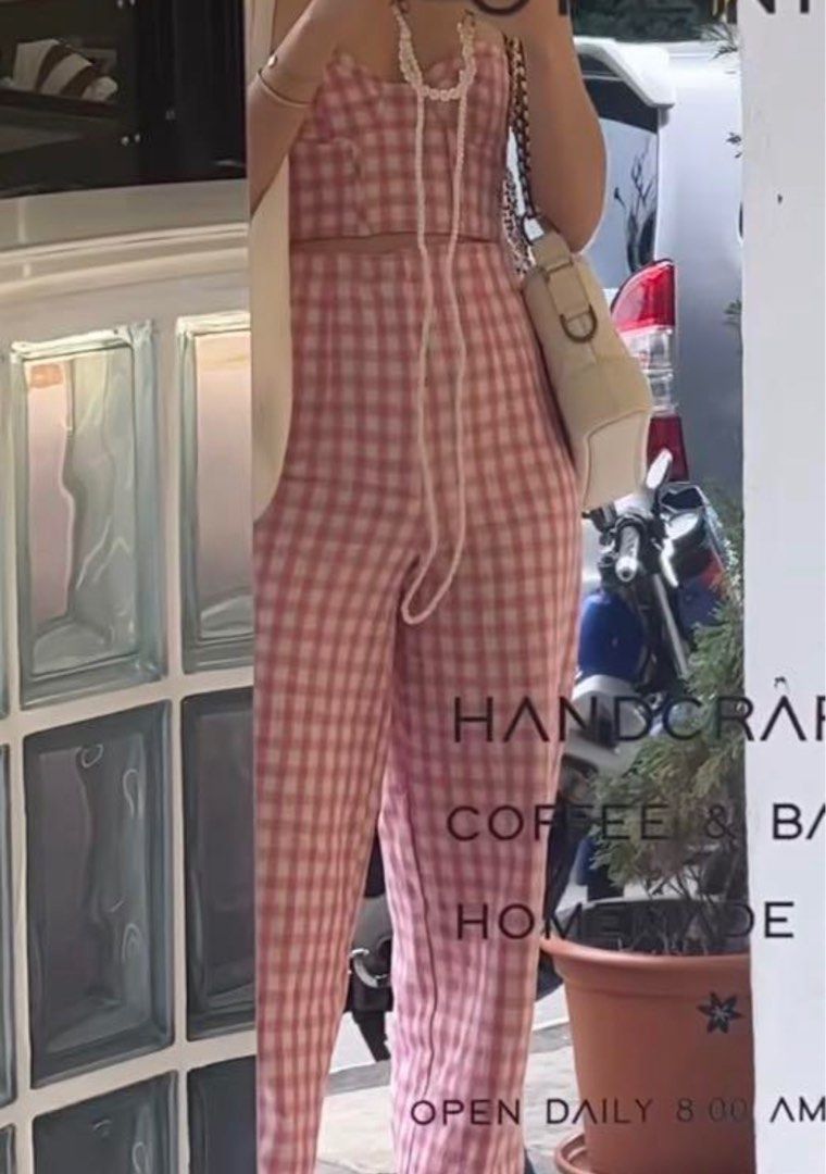 Zara Pink Gingham Coordinates, Women's Fashion, Dresses & Sets, Sets or