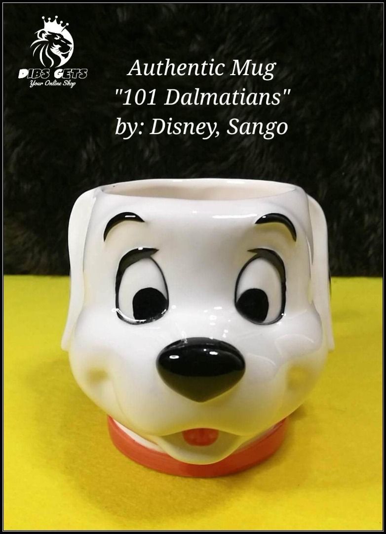 101 Dalmatians, Authentic Mug (Category: Coffee & Tea Tableware) located in Santa Rosa. Submitted by dibsgets (Listing ID 1218138916, Image 2). Description: Authentic Mug "101 Dalmatians" by: Disney, Sango.