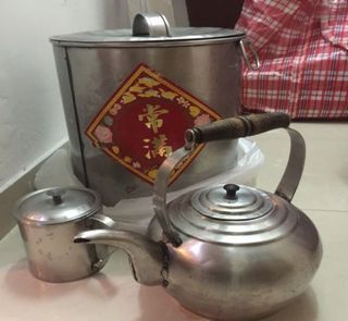 3件不銹鋼 70年尾至80年代 水煲，米缸，茶杯 香港歷史