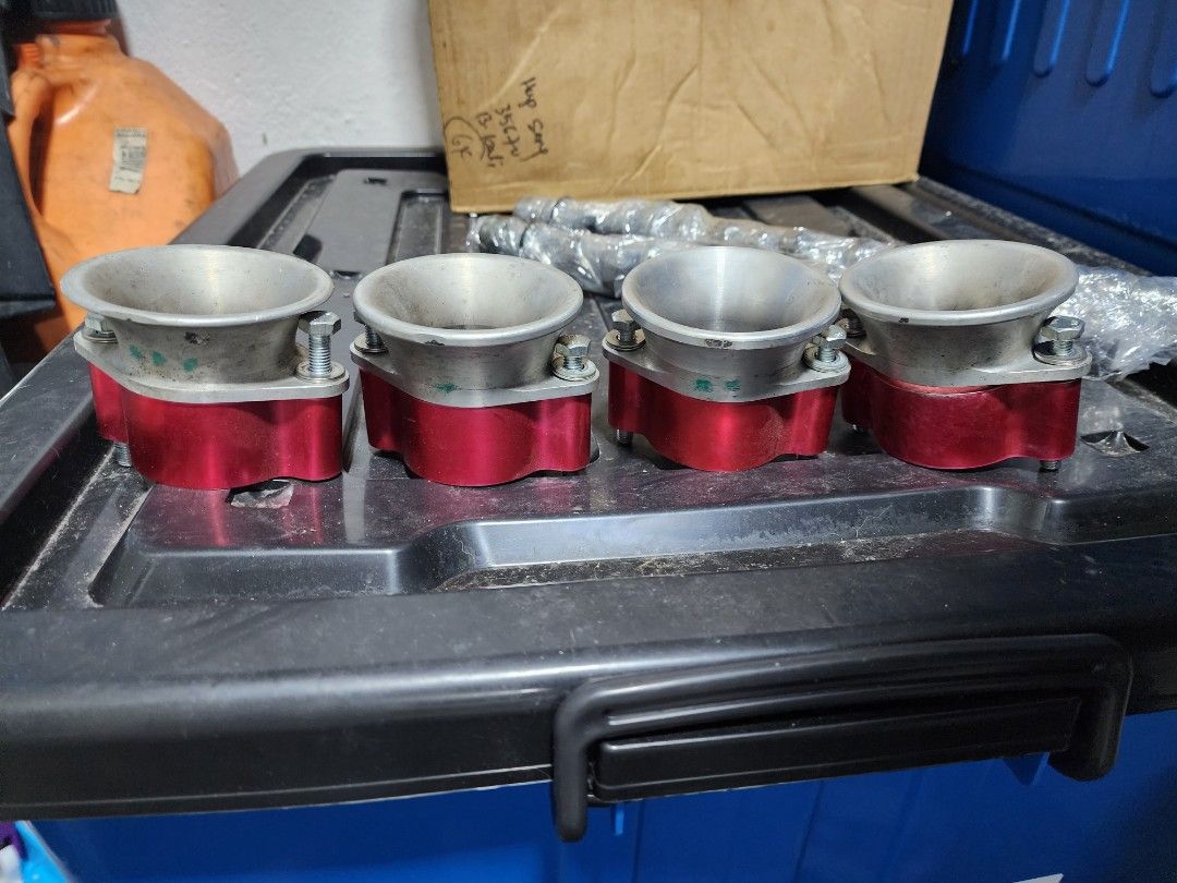 4AGE 20v 4 throttle trumpet velocity stacks, Auto Accessories on Carousell