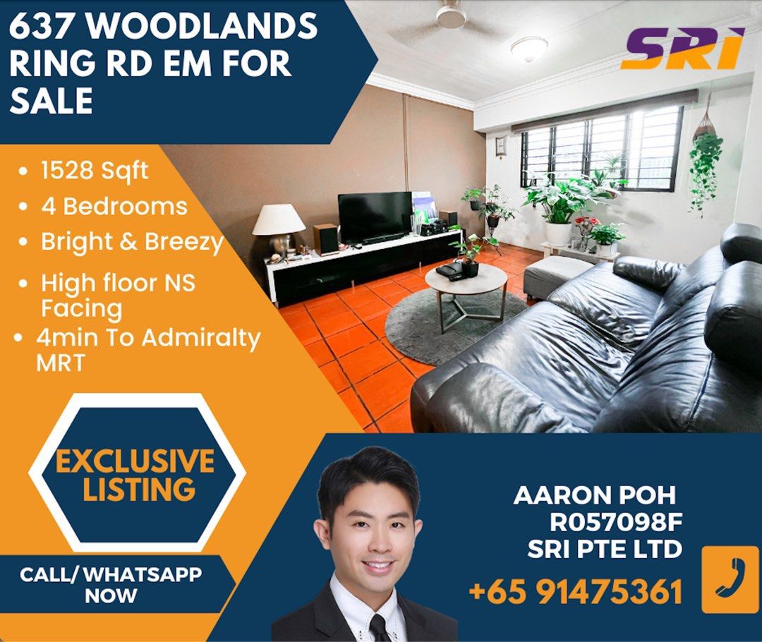 637 Woodlands Ring Road, Property, For Sale, HDB on Carousell