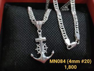 925 Anchor Men's Silver Necklace
