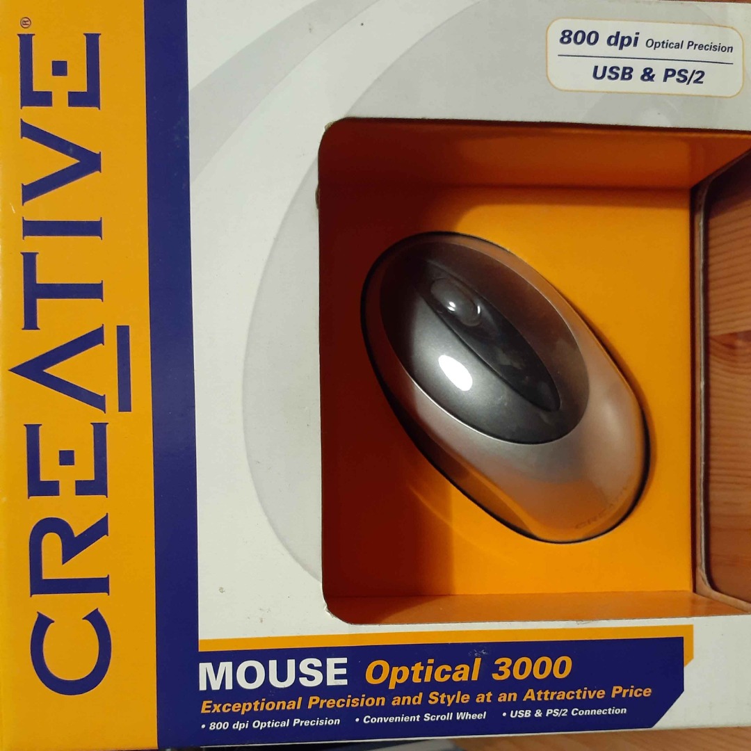 全新100% NEW] CREATIVE Optical Mouse CREATIVE光學滑鼠, 電腦＆科技