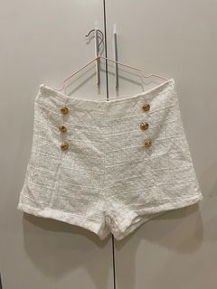 亮亮白色短褲🌟金色扣子