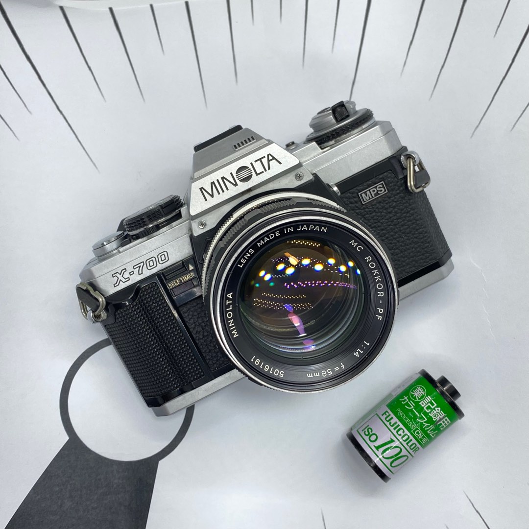 少有銀色| Minolta X-700 & MC Rokkor-PF 58mm F1.4, 攝影器材, 相機