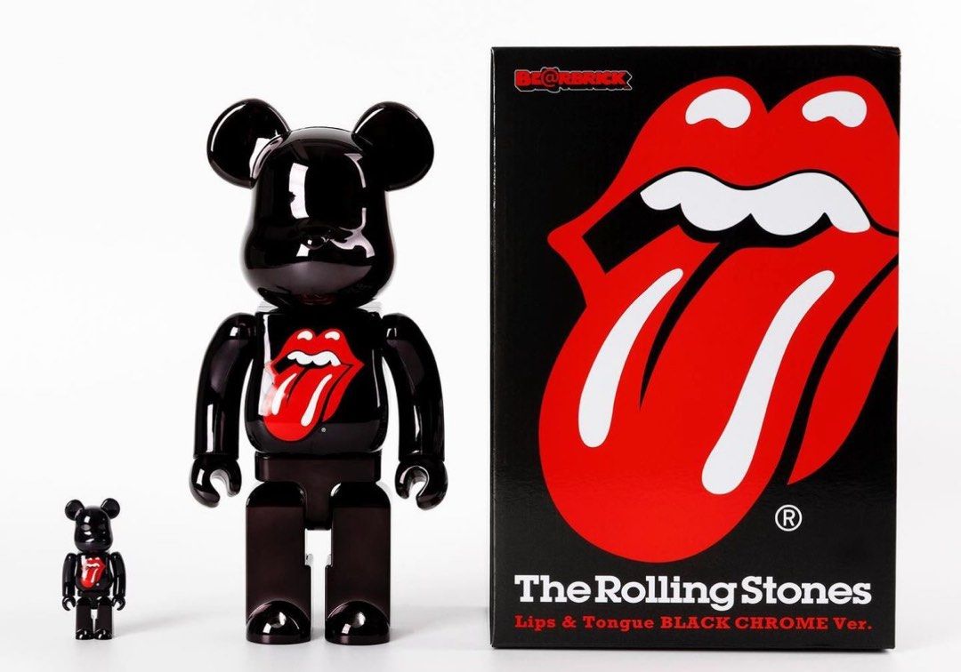 巜MEDICOM TOY BE@RBRICK The Rolling Stones Lips & Tongue BLACK