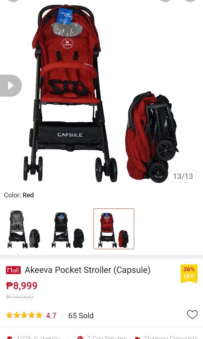 Akeeva Pocket Stroller Capsule Babies Kids Going Out