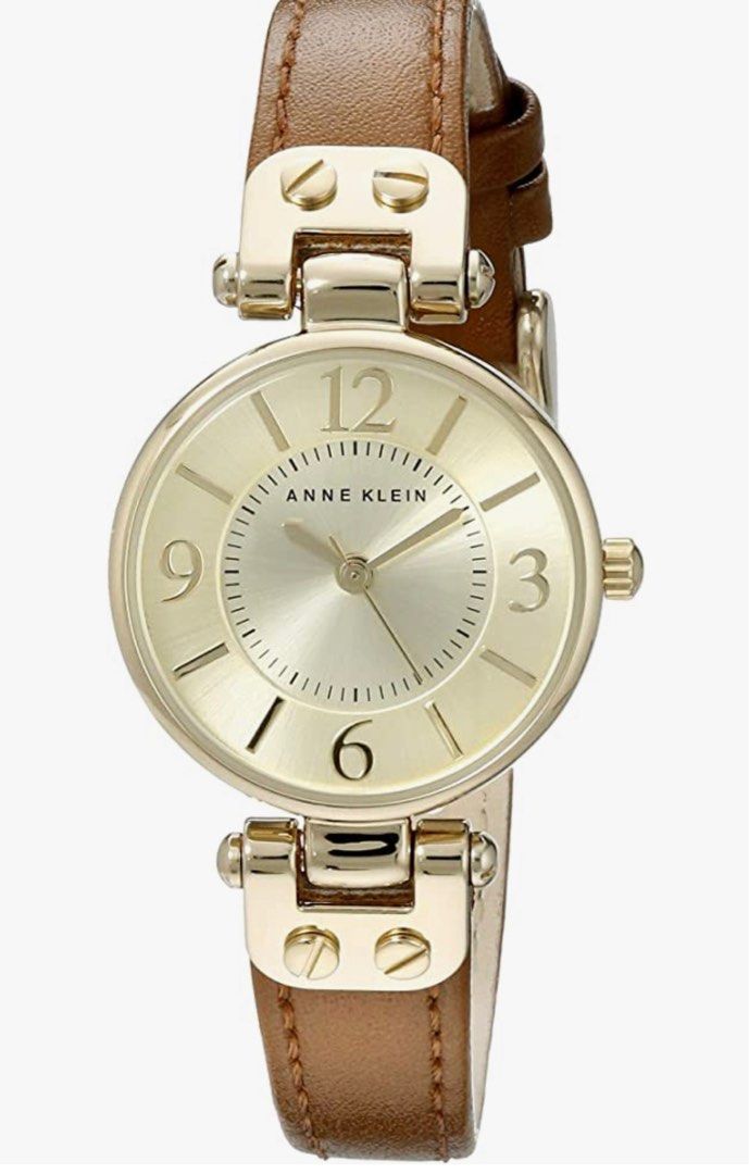 Anne klein leather on sale watch