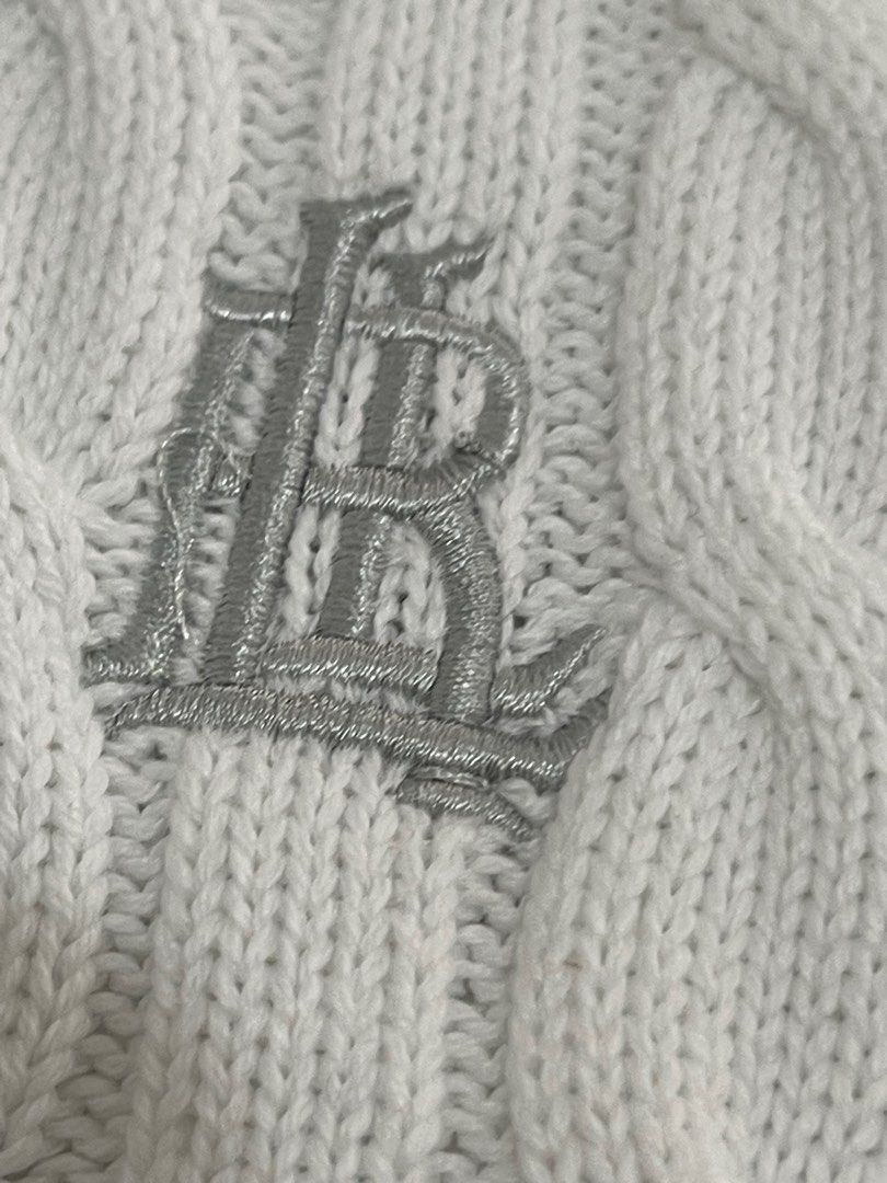 Ralph lauren womens full zip cable knit crest on sale sweater