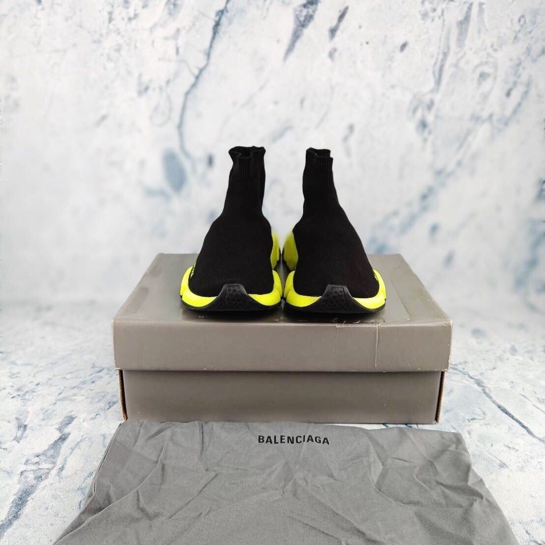 Balenciaga Speed Trainer Neon Sneakers Fesyen Pria Sepatu